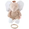 Image de NOUKIE'S - Mini Peluche Musicale Moka - Doudou avec Anneau en Bois - Éveil Musical - Cadeau Bébé