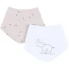 Image de Noukie's - Lot de 2 bavoirs bandana - Bali L'éléphant - Jusqu'à 3 mois