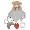 Image de NOUKIE’S   Doudou Fluffy   Peluche Hochet avec Activités et Etiquettes Ludiques   Attache Sucette et Fonction Marionnette   Jouet Réconfortant et Sensoriel pour Bébé   Cadeau Naissance