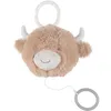 Image de NOUKIE'S - Peluche Musicale Nomade 20 cm - Vache Fluffy Cow Beige avec Anneau et accroche pour Poussette, Voiture - Éveil Musical - Cadeau Bébé