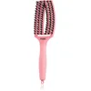 Image de Olivia Garden Fingerbrush Boar & Nylon brosse à cheveux aux fibres de nylon et poils de sanglier Soft Pink 1 pcs