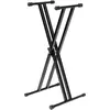 Image de Stagg KXS-A6 Support Clavier Double Embase Forme X Noir