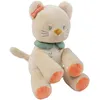 Image de Nattou Mini-Peluche en Coton et Velours, Doudou Lana Le Chat pour Nouveau-nés et Prématurés, Hochet intégré, env. 20 cm, Mila, Zoë et Lana, Beige