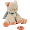 Image de Nattou Peluche Musicale en Coton et Velours, avec Musique et Anneau de Dentition en Silicone, Chat Lana, Env. 30 cm, Mila, Zoë et Lana, Beige