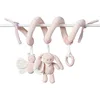 Image de Nattou Spirale en polyester, Pomme le Lapin, Avec Hochet et autres Activités, env. 32 cm, Alice et Pomme, Rose poudré