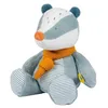 Image de Nattou Peluche en Polyester, Peluche Blaireau Felix comme Compagnon de Route dès la Naissance, Env. 32 cm, Felix et Leo, Bleu Clair