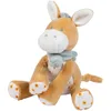 Image de Nattou Mini-Peluche en Polyester, âne Leo en Peluche pour Nouveau-nés et prématurés, hochet intégré, env. 20 cm, Felix et Leo, Beige