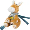 Image de Nattou Mini Peluche Musicale en Polyester, avec Musique, âne Leo, Env. 23 cm, Felix et Leo, Beige