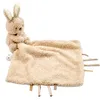 Image de Nattou Doudou Lapin avec Fixation pour tétine - 27 x 27 cm - 100% Polyester - Motif Ourson - Sable
