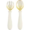 Image de Set cuillère + fourchette d'apprentissage flexible Ecru