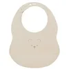 Image de Nattou Bavoir en Silicone avec Récupérateur, Taille Réglable, Vegan, Sans BPA, Environ 20 x 27 cm, Silicone, Argile