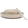 Image de Set repas 3 pièces avec ventouse en silicone Argile