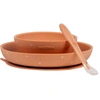 Image de Set repas 3 pièces avec ventouse en silicone Terre cuite