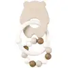 Image de Anneau de dentition ours en silicone Argile