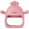 Image de Anneau de dentition moufle en silicone Vieux rose