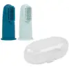 Image de Set de Brosses à Dents 2 Pièces Silicone Bleu