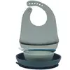 Image de Set Repas Enfant avec Bavoir 4 pièces Silicone Vert