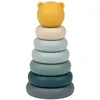 Image de Nattou Stapelturm aus Silikon, 7-teiliges Motorikspielzeug für Kleinkinder, BPA-Frei, Ca. 16 cm, Silicon, Rosa
