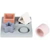 Image de Nattou Tour à Empiler en Silicone, Jouet de Motricité 5 Pièces pour Tout-Petits, Sans BPA, Silicone, Sable 876865