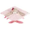Image de Nattou Doudou Plat Lapin Nina, Nina, Jade et Lili, 27 x 20 x 5 cm, Beige/Rose