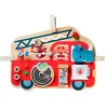 Image de LILLIPUTIENS - Panneau d’activités Bébé - en Forme de Camion de Pompier - Idéal en autonomie - Jouet interactif - Busy Board - Stimule la motricité et l’Imagination Enfant - Dès 12 Mois - 83180