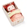 Image de LILLIPUTIENS, Bébé Jil, Poupon en Tissu 18 cm, Berceau Rose, Dès 12 Mois | Boîte Transformable en Lit, Couverture, Jeu de Coucher Bébé, Lavable en Machine à 30 °C, Adapté aux Petites Mains, Rose