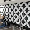 Image de Stickers adhésifs carrelages | Sticker Autocollant Carreaux de Ciment - Mosaïque carrelage Mural Salle de Bain et Cuisine | Carreaux de Ciment adhésif Mural - azulejos 15 x 15 cm - 9 pièces