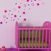 Image de Stickers adhésifs Enfants | Stickers Autocollants 35 étoiles mauves - Décoration murale chambre bébés | 20 x 30 cm