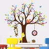 Image de Ambiance Sticker Stickers Adhésifs Enfants Autocollant Géant Arbre et Animaux Décoration Murale Chambre Enfants - 2 Planches de H90 x L30 cm