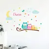 Image de Stickers Prénom Personnalisé | Sticker Autocollant Nom Personnalisable - Décoration Murale Chambre Enfant | 2 Planches de 30 x 40 cm et 50 x 30 cm - Multicouleur