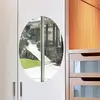 Image de Ambiance Sticker Effet Miroir Autocollant Muraux Comme un Miroir Oval Mirror-like Sticker Murale pour Bébé, Chambre d'enfant et Salon - H42 x L27 cm