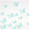 Image de Ambiance Sticker 3D Papillons Stickers Décoration Papillon Autocollants Muraux pour Maison Pièce - Pack of 12 Pièces Turquoise Papillon