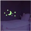 Image de Ambiance Stickers Phosphorescent Lune et Étoiles - 45 X 45 cm