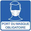 Image de Stickers covid-19 port du masque obligatoire - 20x20CM