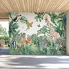 Image de Ambiance Sticker Papier Peint panoramique Jungle préencollé Grand Safari H 250 x L 360 cm