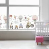 Image de Ambiance Sticker Film Fenêtre Anti Regard Occultant - Animaux ET MONTGOLFIÈRE dans Les Nuages - Stickers pour Vitres & Porte de Douche - 40x200cm