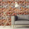 Image de Ambiance Sticker Adhésif Revêtement Mural - Matériaux Sticker pour Salle de Bain, Cuisine et Salon Autocollant Wall Covering Effet Briques de Woodstock | H60 x L60 cm