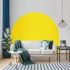 Image de Ambiance Sticker Autocollant Lit Tête de Lit Arche Stickers Muraux | Grand Papier Peint Demi Cercle pour Décoration Salon et Chambre| L58 x H140 cm - Jaune Canari