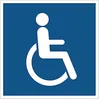 Image de Autocollant Obligation Mandatory NF ISO7010 - Sticker Adhésif Signalétique Carré Laminé Plastifié Résistant à l'eau et aux UV - Toilettes pour Personne Handicapée - 20x20 cm