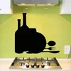 Image de Ambiance Sticker Ardoise Tableau Noir - Stickers Muraux Adhésif Effaçable - Design Repas - H50 x L55 cm