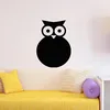 Image de Ambiance Sticker Ardoise Tableau Noir - Stickers Muraux Adhésif Effaçable - Silhouette Hibou - H40 x L30 cm