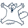 Image de Sticker mural décoratif Motif chat, bleu foncé, 35 x 40 cm