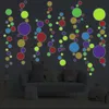 Image de Ambiance Sticker Phosphorescent Lumineux Autocollant Mural Plafond Enfant Fluorescent Points Multicolores - H120 x L90 cm