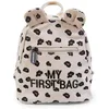 Image de CHILDHOME, Sac À Dos Enfant Bébé, Ecole, Maternelle, Crèche, Deux Compartiments, Contenance Adaptée Lunchbag/Bouteille, Boucle De Sécurité Amovible, Déperlant, My First Bag, leopard
