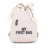 Image de CHILDHOME, Sac À Dos Enfant Bébé, Ecole, Maternelle, Crèche, Deux Compartiments, Contenance Adaptée Lunchbag/Bouteille, Boucle De Sécurité Amovible, Déperlant, My First Bag, teddy écru