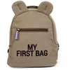 Image de Childhome Sac À Dos Enfant Bébé, Ecole, Maternelle, Crèche, Deux Compartiments, Contenance Adaptée Lunchbag/Bouteille, Boucle De Sécurité Amovible, Déperlant, My First Bag, Kaki