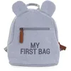 Image de Childhome, Sac À Dos Enfant Bébé, Ecole, Maternelle, Crèche, Deux Compartiments, Contenance Adaptée Lunchbag/Bouteille, Boucle De Sécurité Amovible, Déperlant, My First Bag, Jersey Gris
