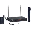 Image de Ibiza - Système de microphone VHF 2 canaux 203.5 & 207.5MHz - 1 micro portatif + 1 micro casque - Noir