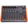Image de Ibiza - MX401 - Table de mixage complète semi-professionnelle à 4 canaux (égalisateur 5 bandes) avec entrées micros et lignes et sorties REC, RCA, casque et AUX - USB - Noir et orange