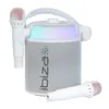 Image de Ibiza - KARAHOME-WH - Enceinte Karaoke Lumineuse sur Batterie, avec Deux micros sans Fil (sur Batterie) - Bluetooth, USB, MicroSD, USB, AUX et Coax - Blanc